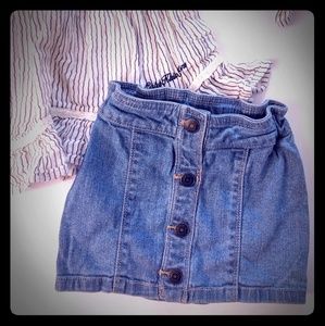 CARTER'S Jean Skirt with Front Buttons